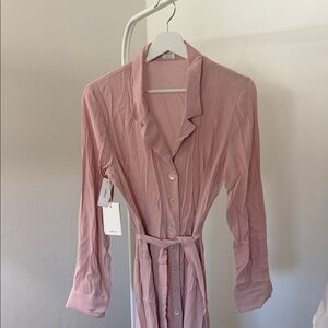Aritzia Wilfred Mauve Mousse Pink Maxi Dress